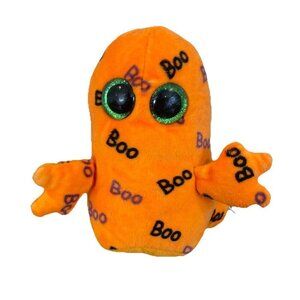 TY Halloween Beanie Boos GHOULIE Orange Ghost Plush Stuffed Animal Toy